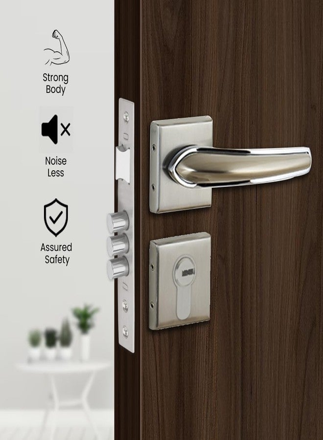 لينك قفل نقر Link Infynia | للأبواب الرئيسية وأبواب الحمامات في المنزل/المكتب/الفندق | طقم مقابض شديد التحمل مع إمكانية الوصول بمفتاح من جانب واحد، 3 مفاتيح | تشطيب من الفولاذ المقاوم للصدأ | ضمان لمدة سنتين - Image 3